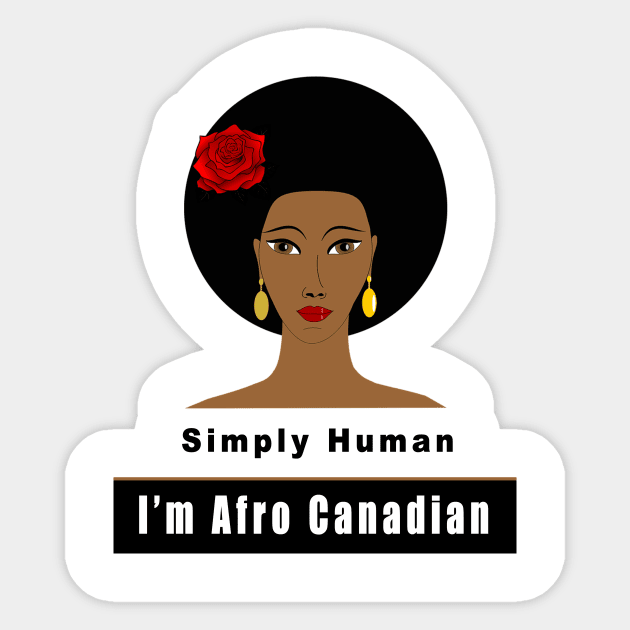 I'm Afro Canadian Sticker by Obehiclothes